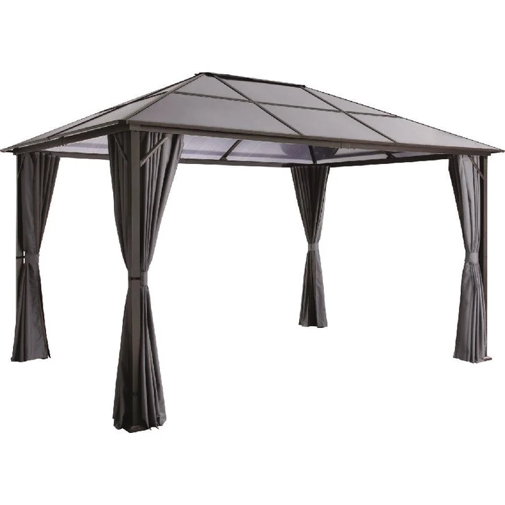 KONIFERA Pavillonseitenteil für »Porto«, 2 Teile, grau, BxT: 300x400 cm, Polyester