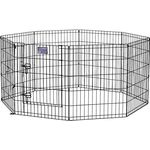 MidWest Homes for Pets Faltbarer Laufstall für Hunde, Metall, 61 x 76 cm, Schwarz