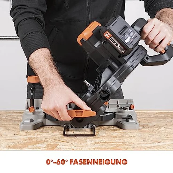 Evolution Power Tools R185CMS Li, Akku-Gehrungs- und Kappsäge mit 850 W, 185 mm TCT-Sägeblatt, 45° Gehrungsschnitte, 45° Fasen-, 3 Jahre Garantie – Bild 4