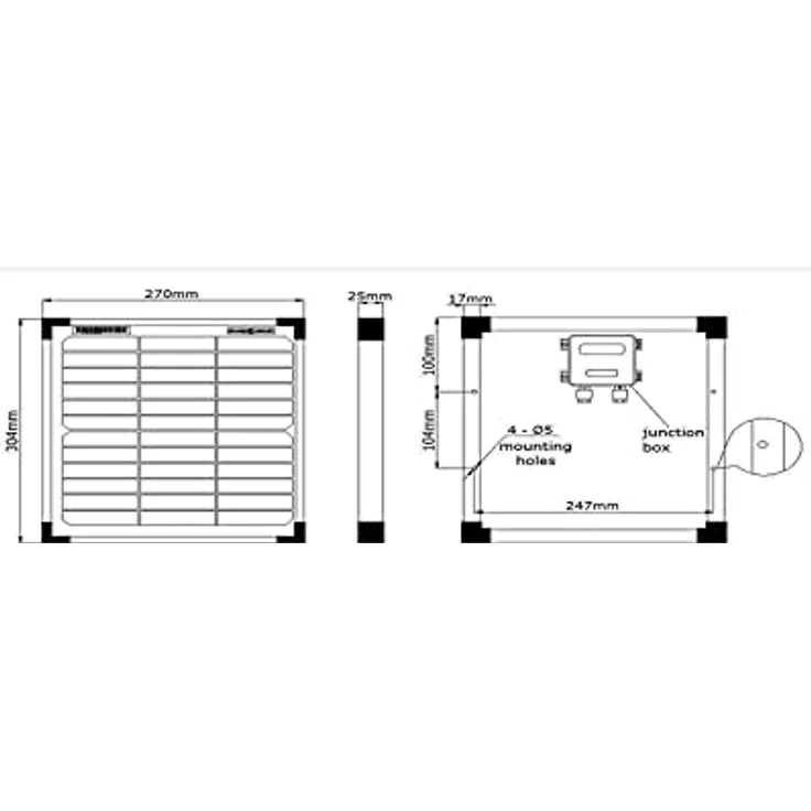 enjoy solar Monokristallines Solarmodul PERC 12V/5W-200W, TÜV zertifiziert, 21,5% Wirkungsgrad, ideal für Garten und Wohnmobil – Bild 4