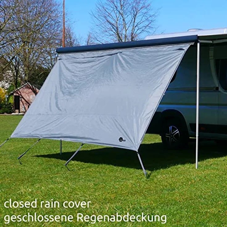 yourGEAR Sun + Rain Blocker 3,7 x 2 m - Vorderwand für Markise schützt vor Sonne, Wind und Regen – Bild 3