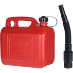 HTI-Living Benzinkanister rot, 5 Liter Kraftstoffkanister mit kindersicherem Schraubdeckel und Trichter
