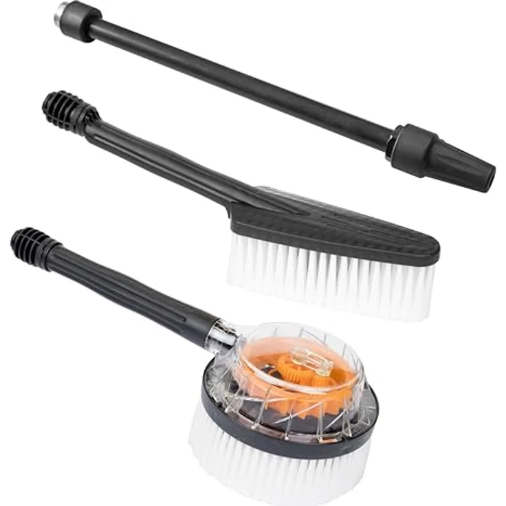 Güde Hochdruckreiniger GHD 2100-165, 2100 W, max. Fördermenge 432 l/h, Komplett-Set mit Vario-Lanze, Dreckfräslanze, Dreiecksbürste & Rundbürste, Auto-Stopp System, verstellbarer Teleskopgriff – Bild 4