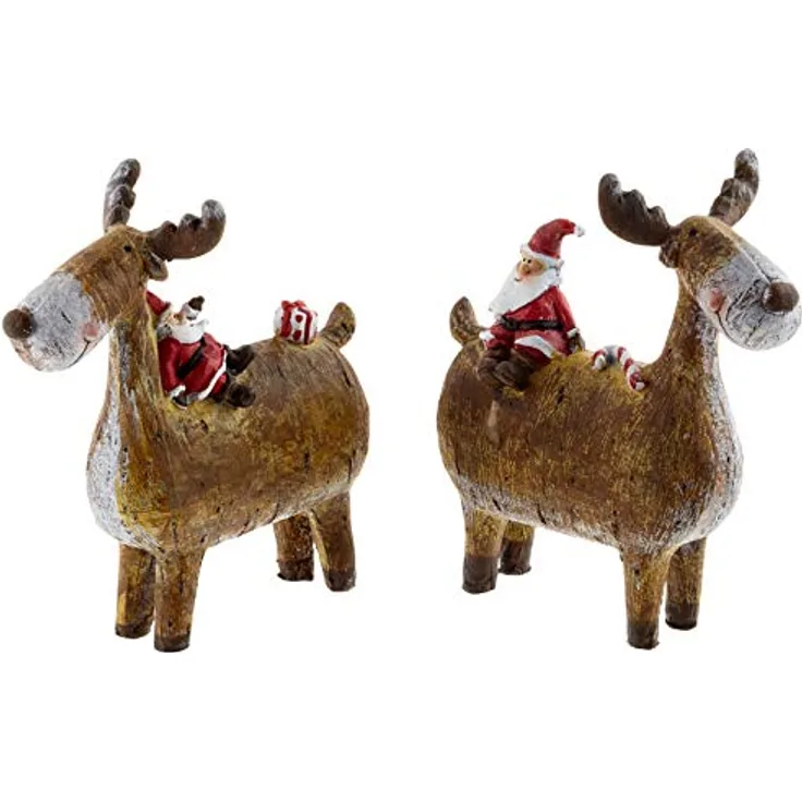 My Flair Weihnachts Dekofigur, Polyresin, Natur/rot, s.h. Artikelmaße - Preisvergleich