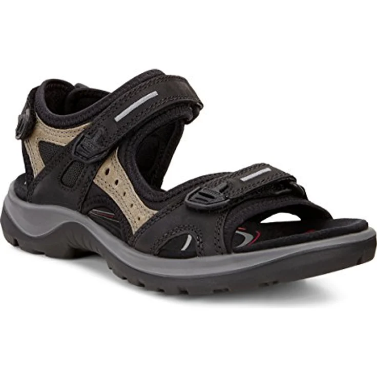 Ecco Offroad Sandals, Damen Sicherheitssandalen mit 3-fach verstellbarem Klettverschluss, Schwarz, Größe 42 – Bild 2