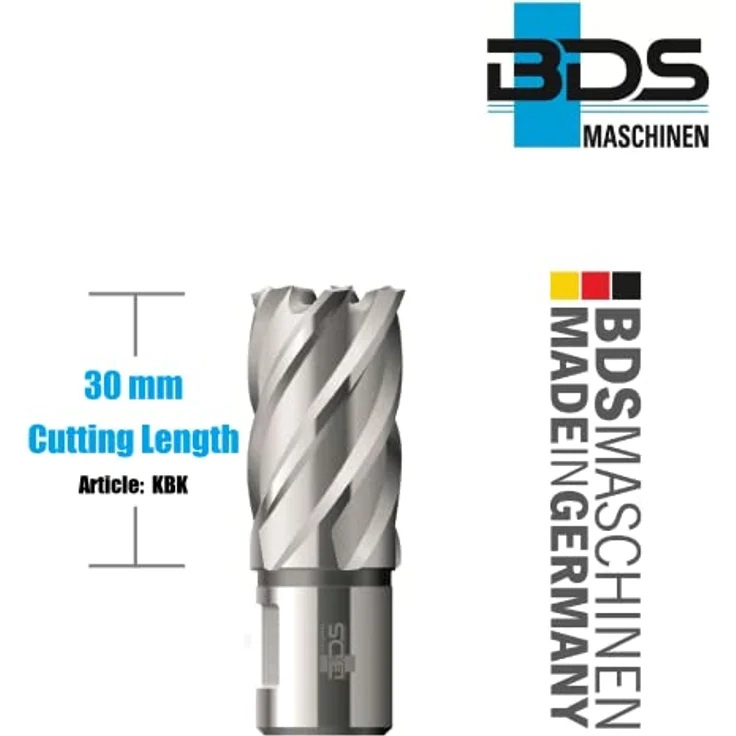 BDS Kernbohrer KBK HSS Weldonschaft 55 mm, Bohrtiefe 30 mm, hohe Energieeffizienz – Bild 2