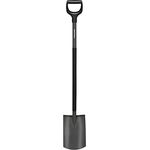 Fiskars Gärtnerspaten, Rund, Spaten für weiche, steinarme Böden, Länge: 125 cm, Hochwertiger Borstahl, Grau/Schwarz, Ergonomic, 1070640