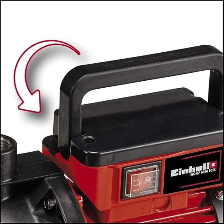 Einhell GC-GP 6040 ECO (600 W, max. 3.6 bar, 4000 L-h Fördermenge, Wasserfüllanzeige, klappbarer Handgriff, Wassereinfüllöffnung --ablassschraube, Frostschutz, Thermoschutz) – Bild 6