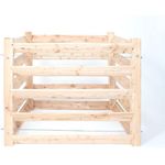 Westmann Holz Komposter Konni S, FSC-zertifiziertes Lärchenholz, robust und wartungsarm, 615 Liter, 85x85x80, natur