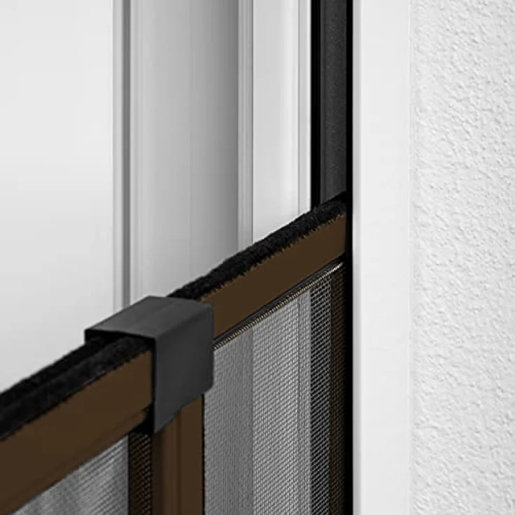 Ventanara® Insektenschutz Schiebe Fenster Fliegengitter Mückenschutz (50 x 75 cm, braun) – Bild 4