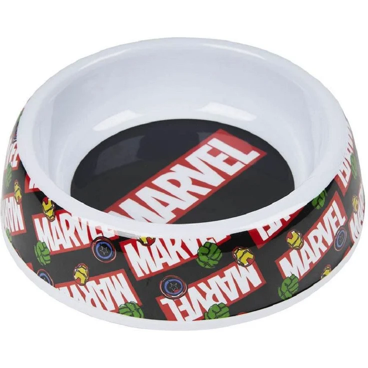 The AVENGERS Napf Futternapf 500 ML Kapazität Futterbehälter Hunde-Schüssel, Marvel-Design, 100 % Melamin, 5 CM Höhe, 18 CM Breite, für alle Hunderassen – Bild 1