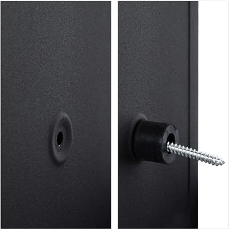 Relaxdays Briefkasten rot modern Zweifarben Design, DIN-A4 Einwurf, Stahl, groß, HxBxT: 33 x 35 x 12,5 cm, schwarz-rot – Bild 7