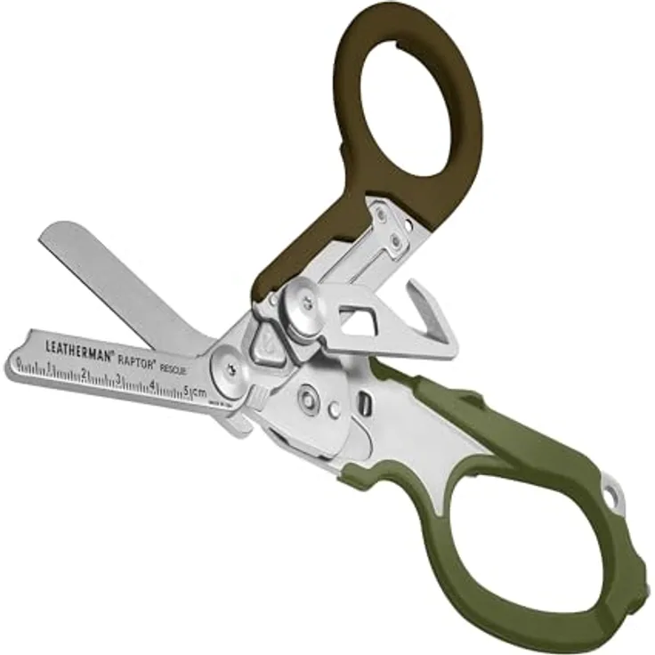 Leatherman Raptor Rescue, Notfallschere mit 420HC Edelstahlklingen und Utility Holster, Wald