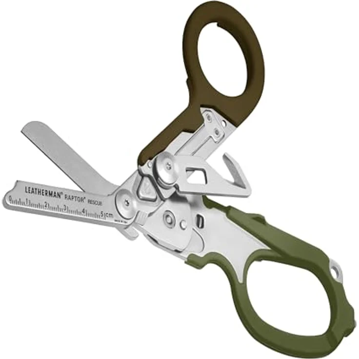 Leatherman Raptor Rescue, Notfallschere mit 420HC Edelstahlklingen und Utility Holster, Wald – Bild 1