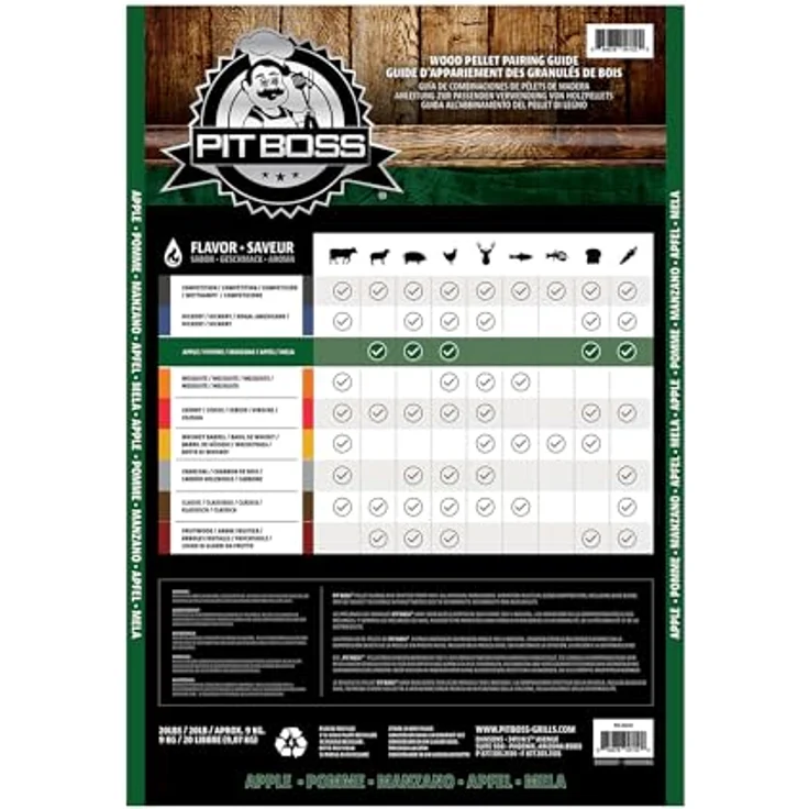 Pellet 'GRILL FUEL' - 9kg Sack - Apfelholz Apple – Bild 6