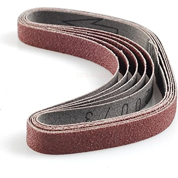 PROXXON 28579 Schleifbänder für BSL, Silicium-Karbid, 5 Stück, Korn 180, 10mm x 330mm