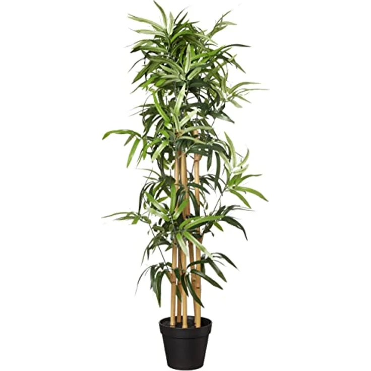 Amazon Basics künstliche Bambuspflanze mit Kunststoff-Blumentopf – 100 cm – Bild 2