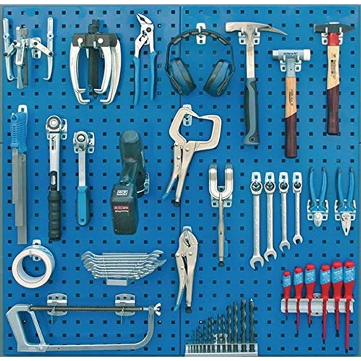 Gedore Werkzeugwand 1500 HS 23, 85-teiliges Hakensortiment für Lochbleche mit Vierkantlochung 10 x 38 mm – Bild 1