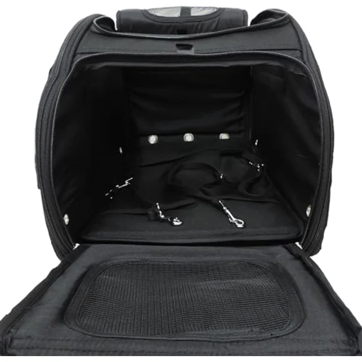 Eichhorn Kinderwagen Close2Me PetRider, Tiertransportbox mit Fahrgestell, belastbar bis 25 kg, inklusive DeluxeTragetasche und Regenschutzbezug – Bild 6