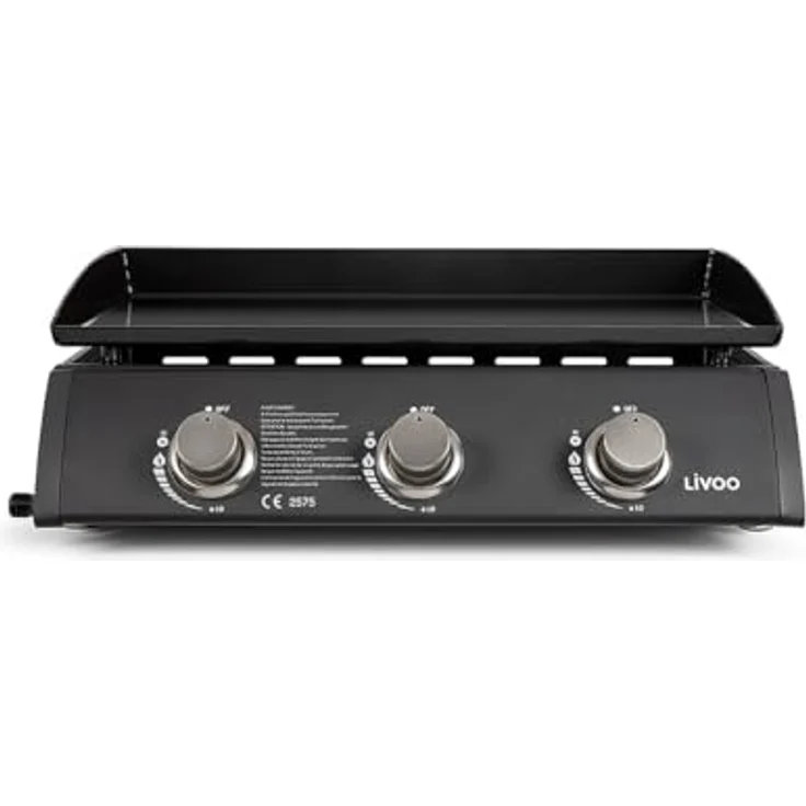 Livoo DOC277, Plancha Gas 7,5 kW mit emaillierter Stahlplatte 61 x 38 cm und automatischer Zündung – Bild 8