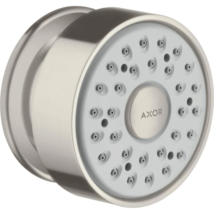 hansgrohe Duschbrause Seitenbrause 1 jet Rosette rund, Edelstahloptik, 5 l/min Durchflussmenge, verstellbarer Winkel