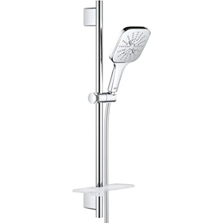 GROHE Rainshower 130 SmartActive Cube | Brausestangenset 3 Strahlarten | Chrom | 26584000