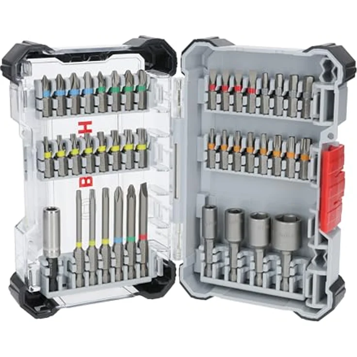 Bosch 43x Extra Hard Schrauberbit-Set, 43‑tlg. mit farbcodierten Bits aus S2-modifiziertem Stahl – Bild 1