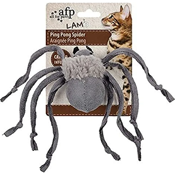 ALL FOR PAWS Lamb Ping Pong Spider Katzenminze Spielzeug