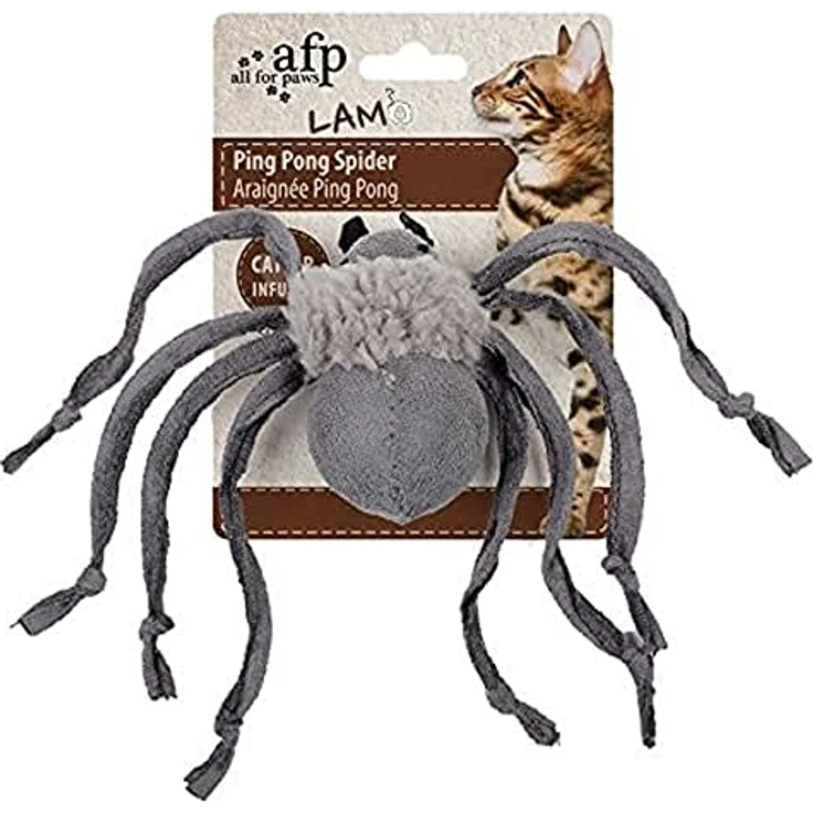 ALL FOR PAWS Lamb Ping Pong Spider Katzenminze Spielzeug