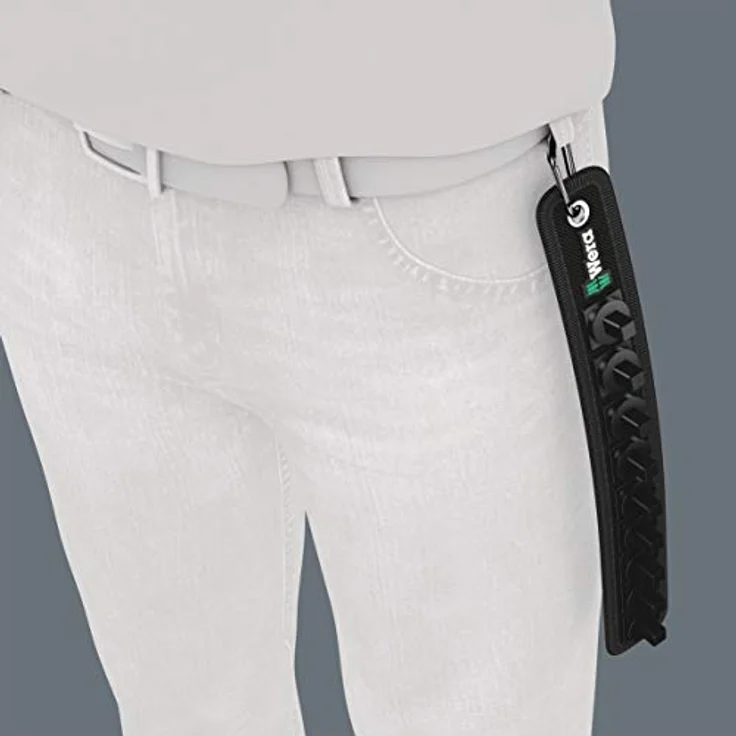 Wera Werkzeugtasche 05003981001, Werkzeug-Träger mit robuster Textilkonstruktion für 9 Nüsse, inklusive Karabinerhaken und Klettstreifen – Bild 5