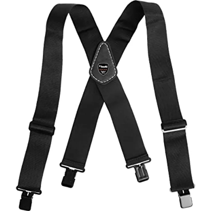 kwb Hosenträger (100 cm lang, 5,1 cm breit, elastisch, im Rückenteil mit Lederplatte verstärkt)