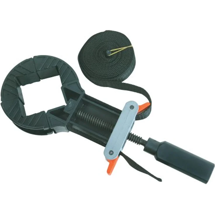 Silverline Zwinge, Einstellbarer Rahmenspanner mit robustem Nylongewebe und 4 m Länge, blau – Bild 2