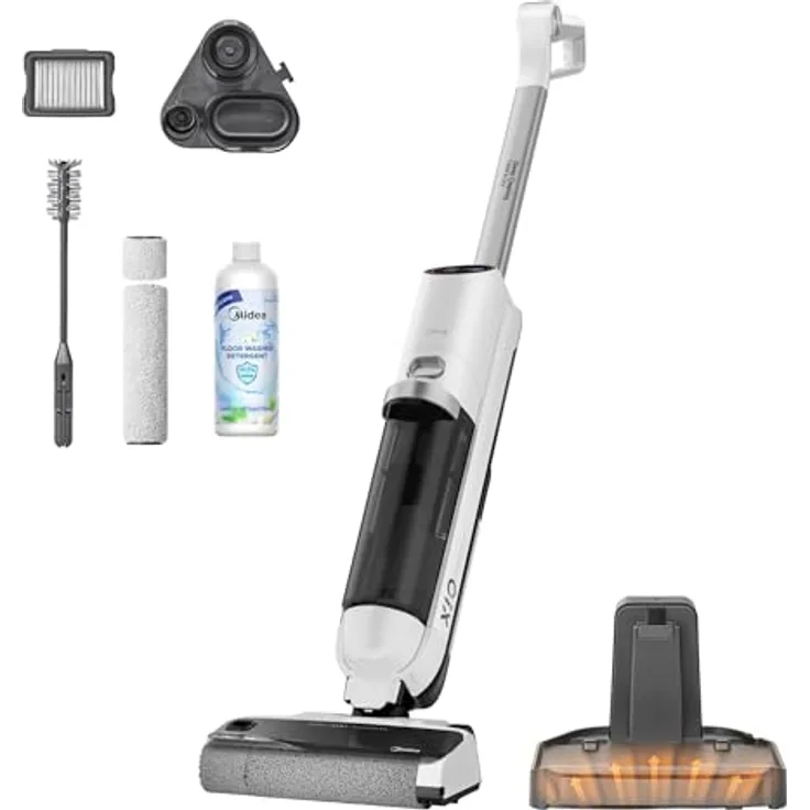 Midea Nass-Trocken-Akkusauger X 10 black, 3 IN 1 Funktion, Selbstreinigung, Kantenreinigung