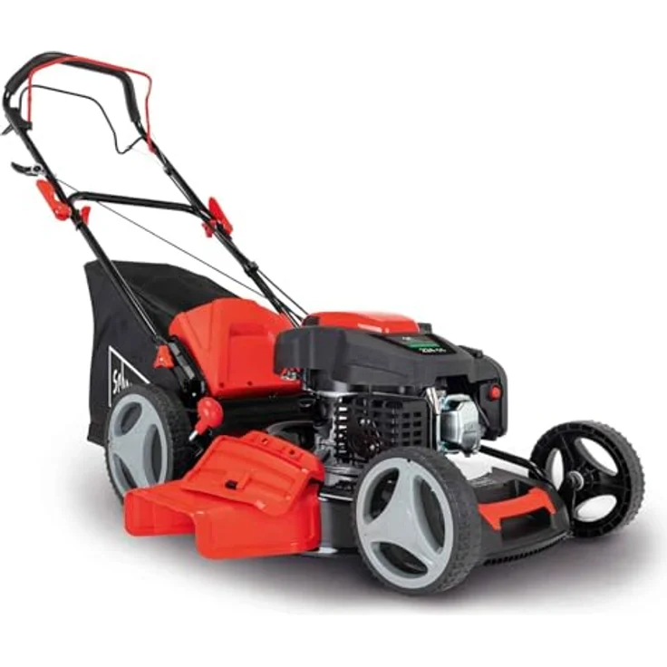Scheppach Benzin Rasenmäher MS225-56 inkl. Motoröl | Radantrieb | 6PS | 56cm | 65L | Höhenverstellung 7 Stufen | Seitenauswurf & Reinigungsfunktion – Bild 2