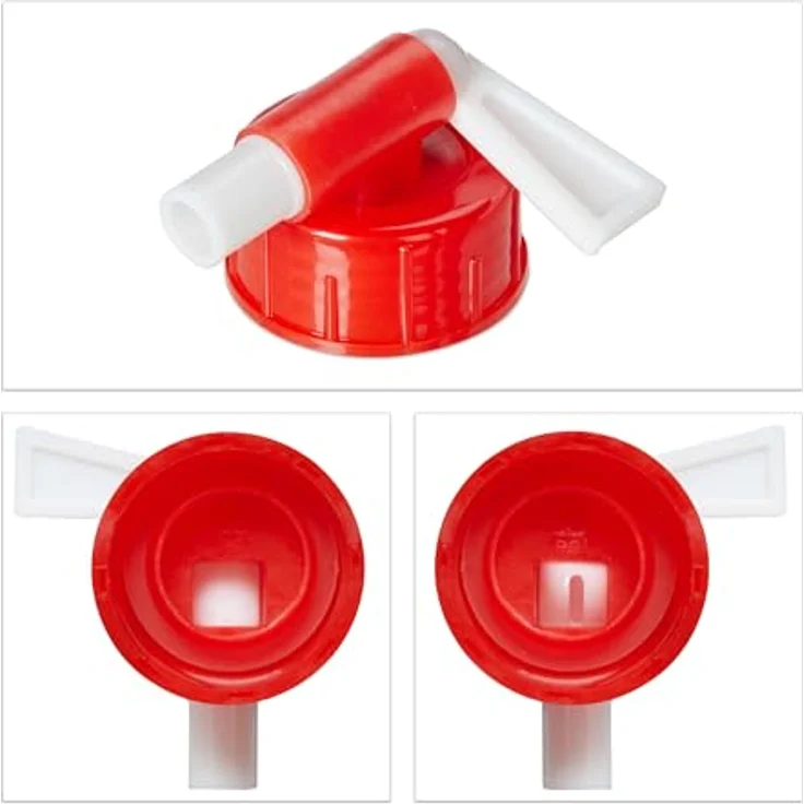 relaxdays Kanister 8er Set faltbare Wasserkanister, 20 L, Transparent/Blau/Rot, BPA-frei, mit drehbarem Hahn und platzsparendem Design – Bild 8