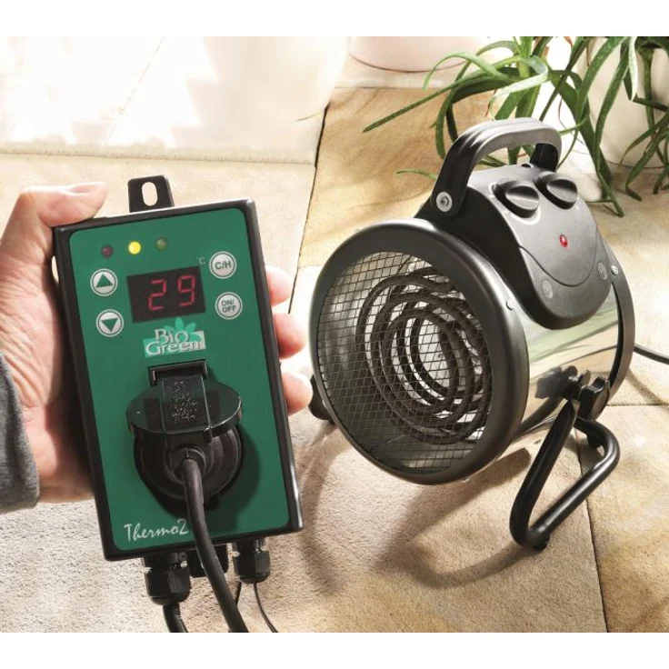 Bio Green Elektrogebläseheizung Palma (Thermostat Digital), Heizleistung 2000 W, 163 m³/h Luftumwälzung, sparsam – Bild 5