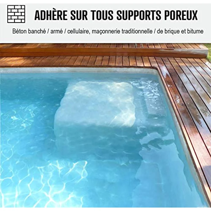 ARCANE INDUSTRIES Wasserdichte Versiegelung für betonierte und gemauerte Pools und Becken - ARCACIM PISCINE - Weiß - 25 kg – Bild 6