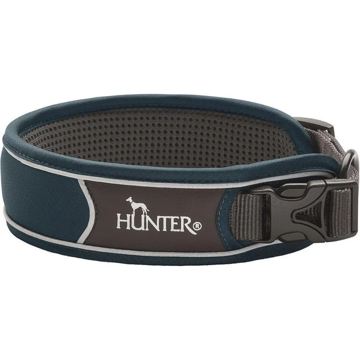 Hunter Hunde-Halsung Divo dunkelblau-grau S