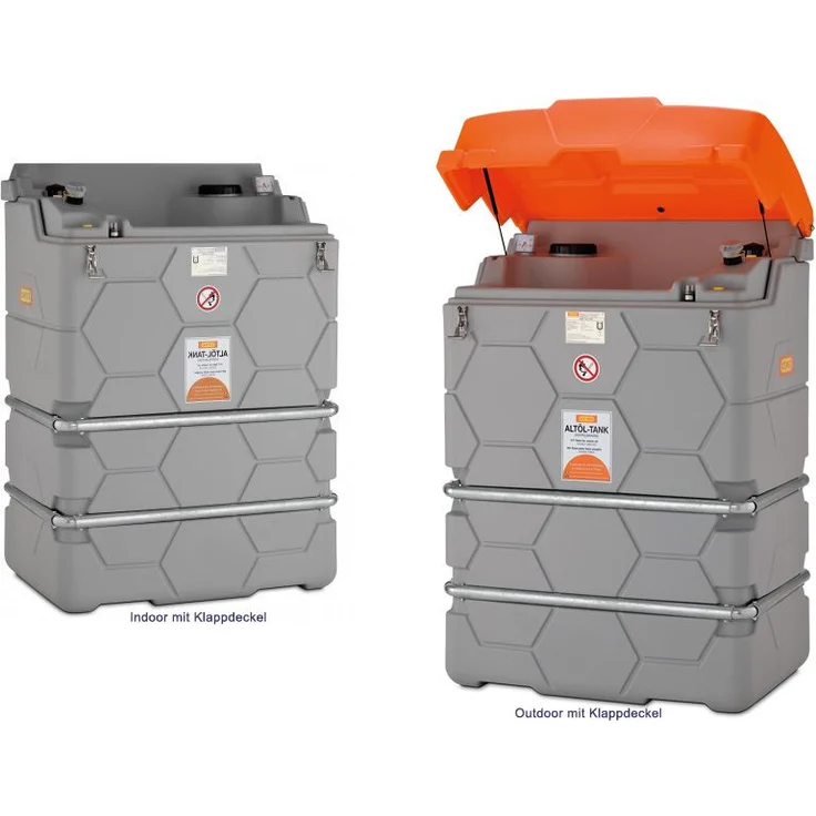 CEMO CUBE-Altöltank Outdoor mit Klappdeckel 1000 Liter