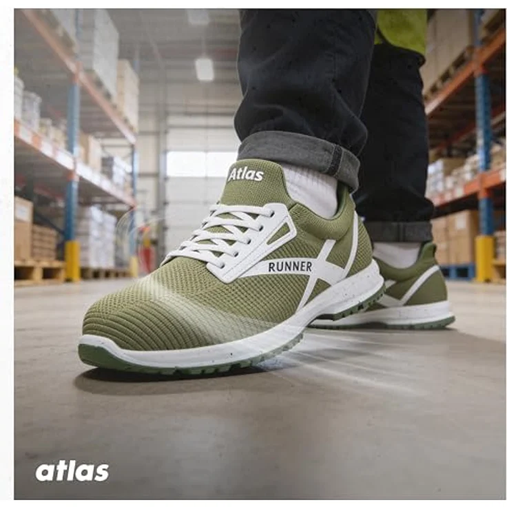 Atlas Sicherheitshalbschuh Runner 75 S1P ESD SRC, atmungsaktiv mit 3D-Dämpfungssystem, Größe 40 – Bild 7