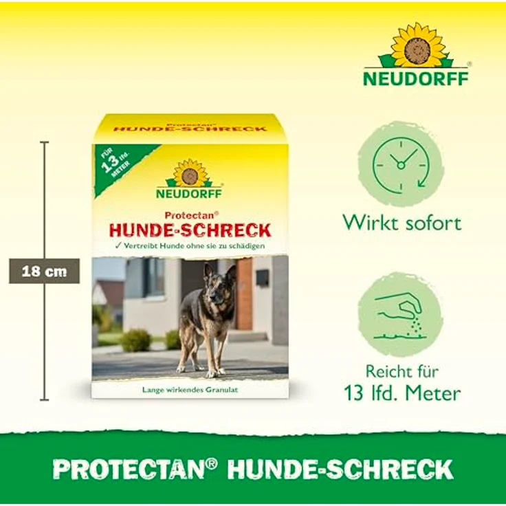 Neudorff Protectan Hunde-Schreck 200 g, langanhaltendes Hundeabwehr-Granulat, deckt 13 m ab, mit natürlichen Duftstoffen – Bild 3