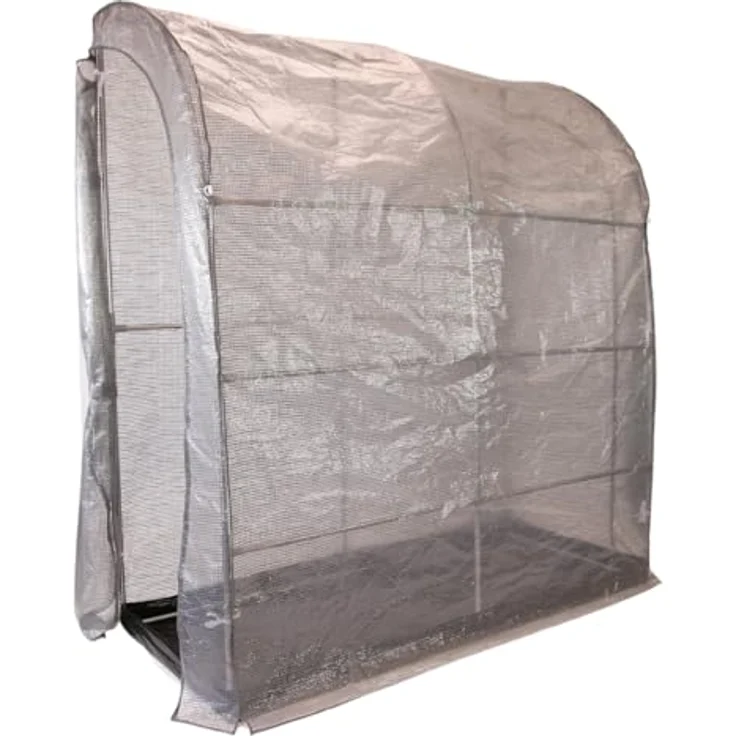 Videx Überwinterungszelt Iceland H:215x80x200 cm, Anlehn-Frost-Schutzhaus für mediterrane Pflanzen, UV-beständige Gitterfolie, PVC Boden, verzinkter Stahlrahmen – Bild 1