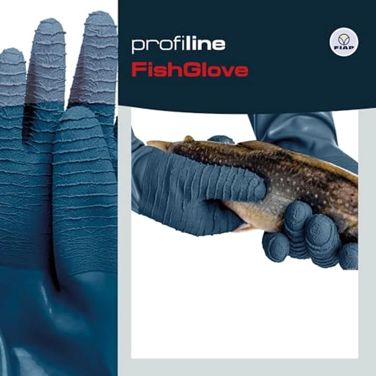 FIAP profiline FishGlove 10, Fischhandschuhe Größe 10 (XL), Naturlatex, anti-rutsch, hohe Griffigkeit und Abriebfestigkeit – Bild 5