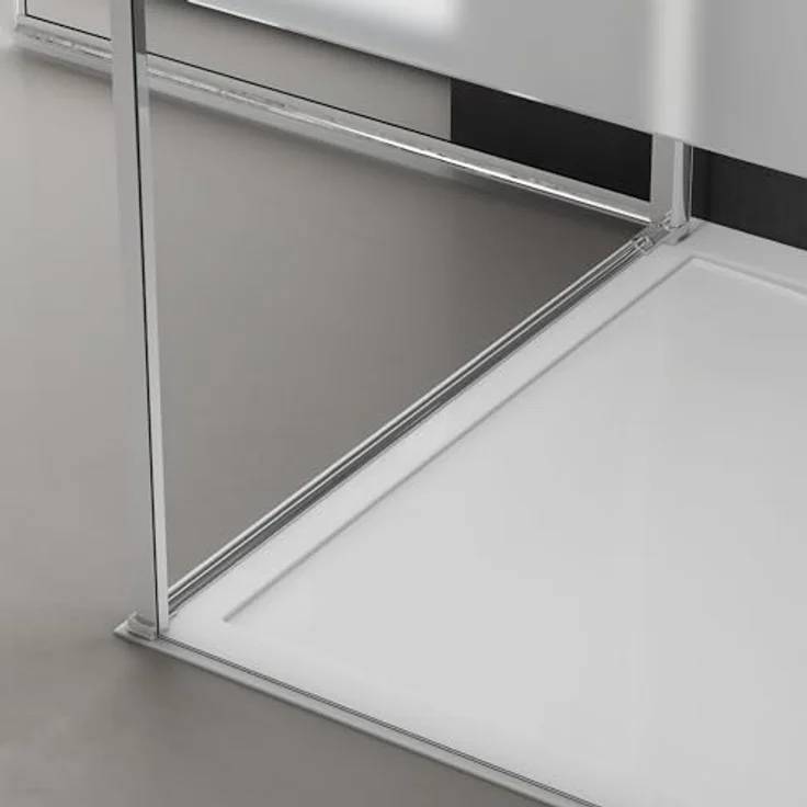doporro Eckdusche Eck-Duschkabine ESG-Sicherheitsglas Klar Nano-Beschichtung Rav36-Plus, 80x80 cm, ebenerdiger Einbau möglich – Bild 7