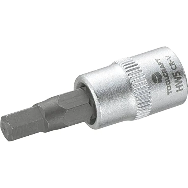 TOOLCRAFT Bit- und Steckschlüsselset, Steckschlüssel-Einsatz 6.3 mm (1/4) mit integriertem 5 mm Innen-Sechskant-Bit