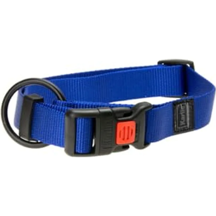 Karlie Art Sportiv Plus, verstellbares Hundehalsband aus Nylon, Zugentlastung, XS, Blau, 20-35x1 cm