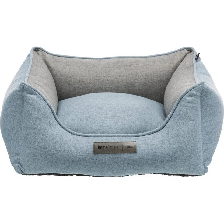 TRIXIE Tierbett Lona hellblau/grau - Abnehmbarer Bezug, rutschfester Boden – Bild 1