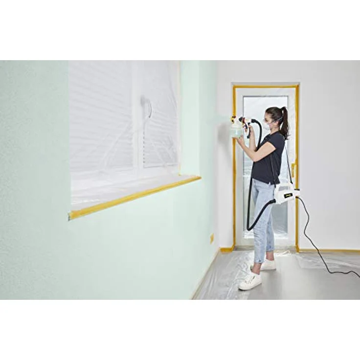 WAGNER Farbsprühsystem W 450 WallSprayer für Dispersions--Latexfarben im Innenbereich, 15 m²-10 min, Behälter 1300 ml, 460 W, Schlauch 1,8 m – Bild 3