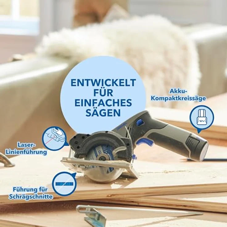 DREMEL Akku-Handkreissäge mit Laserführung, Parallelanschlag und Absaugvorrichtung – Bild 2