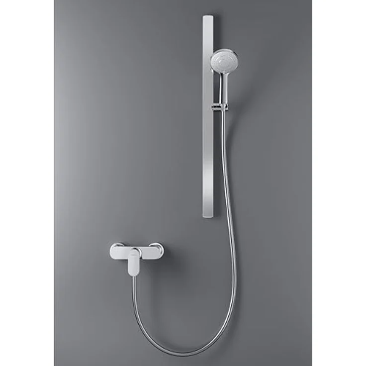 Duravit Universal Duschstange, variable Brausestange mit höhenverstellbarer Handbrausehalterung (810 mm), Chrom – Bild 4